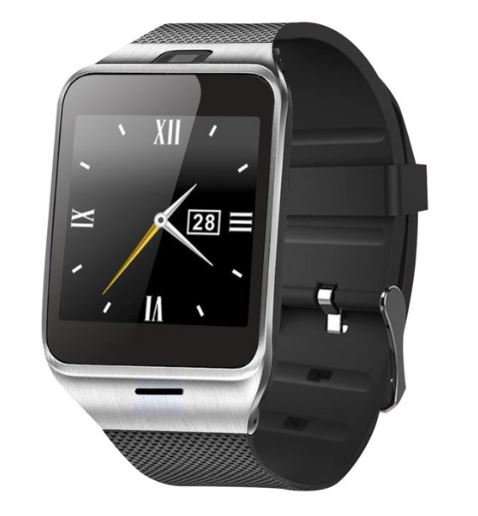 Smart Watch Phone -  SIM CARD, Bluetooth, Camera, Sleep Monitor, SD Card, MP3 etc. - Silver