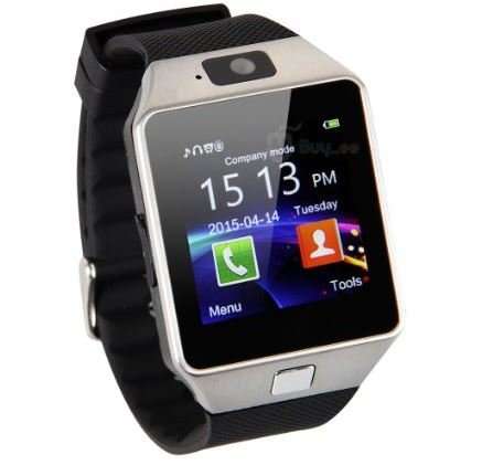 Smart Watch Phone -  SIM CARD, Bluetooth, Camera, Sleep Monitor, SD Card, MP3 etc. - Silver