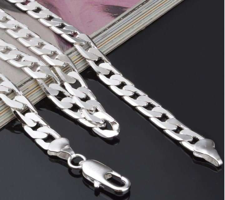 Elegant Stainless Steel Link Chain Necklace for Men in Complimentary Gift Box