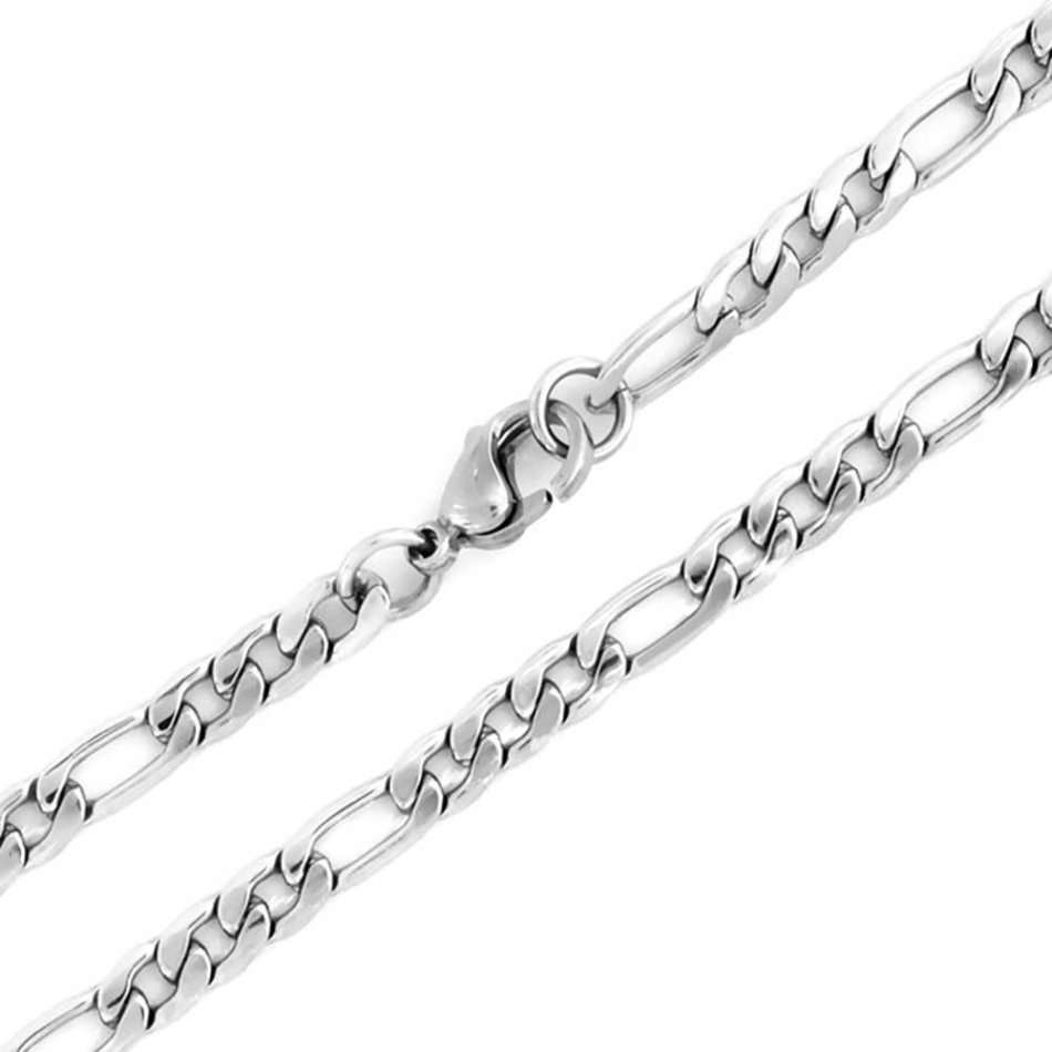 Elegant Stainless Steel Link Chain Necklace for Men in Complimentary Gift Box