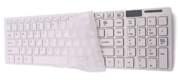 Super Slim 2.4 Ghz Wireless Keyboard, Mouse, Silicone Protective Skin & USB Receiver Combo
