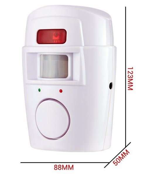High Quality Wireless Infrared Motion Sensor Alarm With 2 Key Chain Infrared Remote Controls