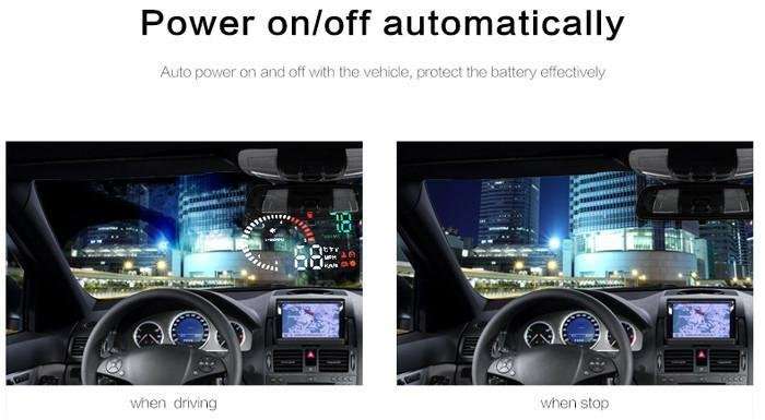 X6 HD LED Car HUD Head up Display Projector, OBDII Interface, Show Speed, Fuel Consumption, Temp....