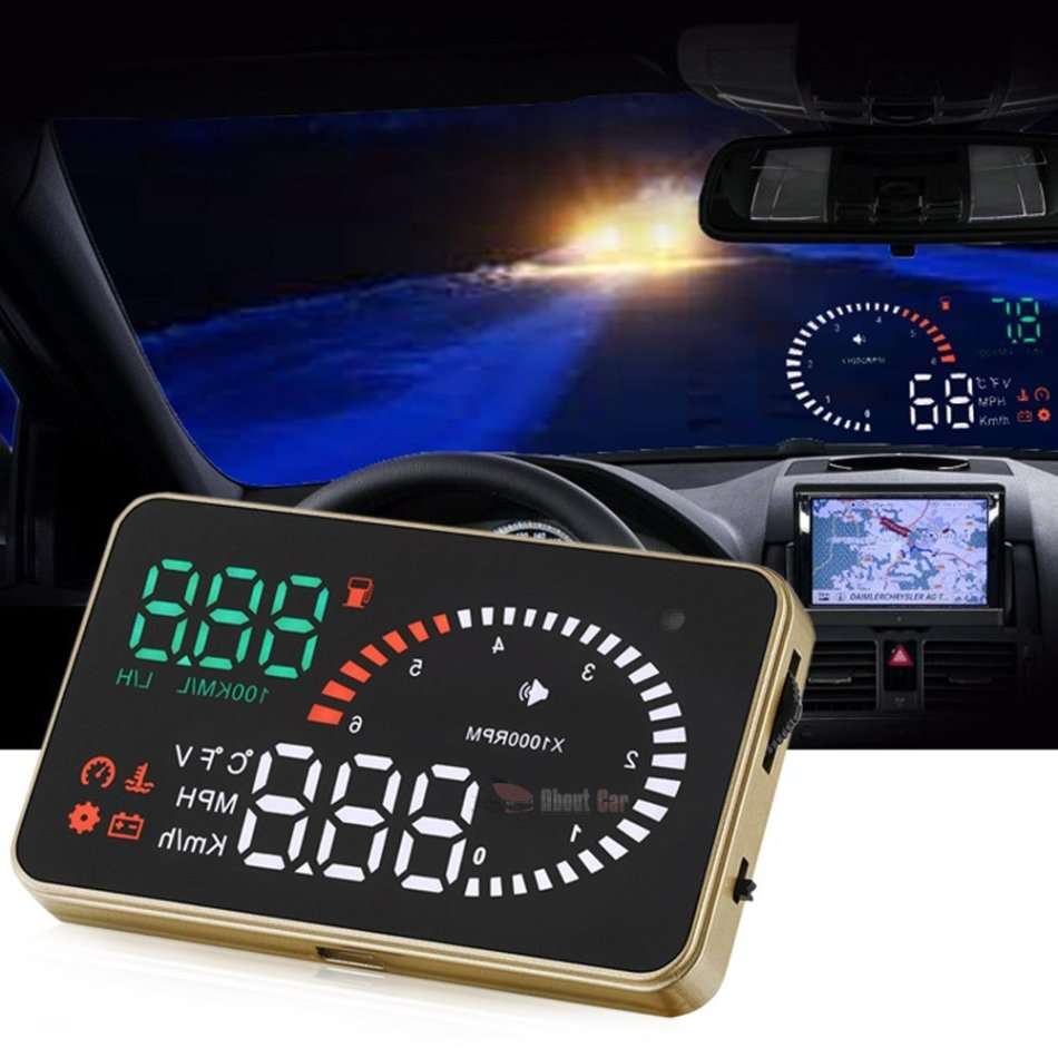X6 HD LED Car HUD Head up Display Projector, OBDII Interface, Show Speed, Fuel Consumption, Temp....
