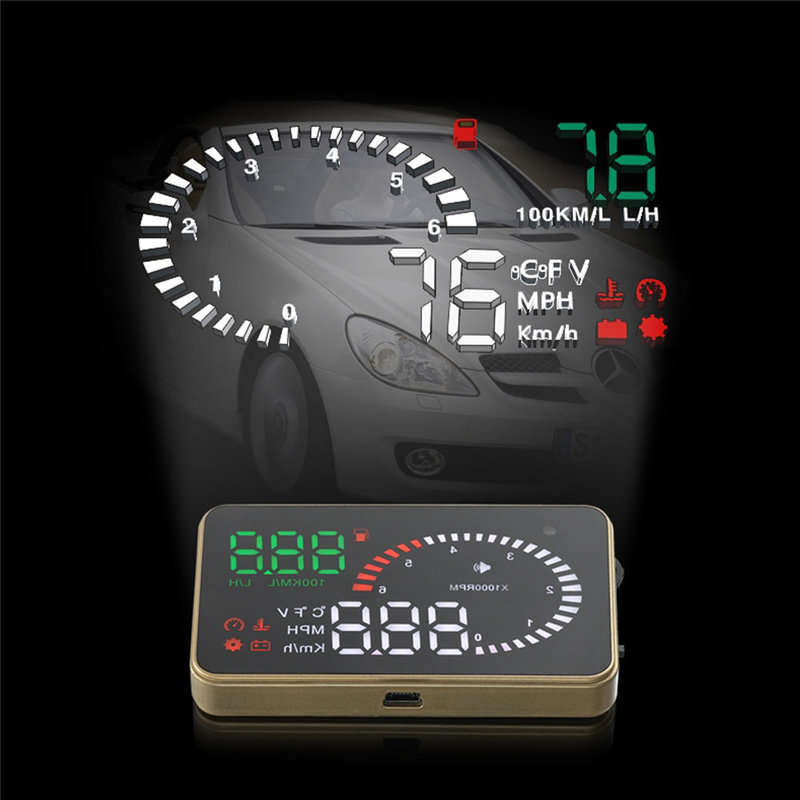 X6 HD LED Car HUD Head up Display Projector, OBDII Interface, Show Speed, Fuel Consumption, Temp....