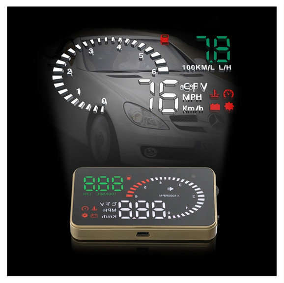 X6 HD LED Car HUD Head up Display Projector, OBDII Interface, Show Speed, Fuel Consumption, Temp....