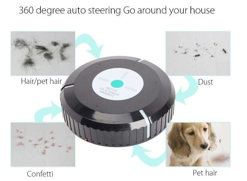 Automatic Microfiber Smart Robotic Mop - Sit back, relax, and let the Robotic Mop do the cleaning