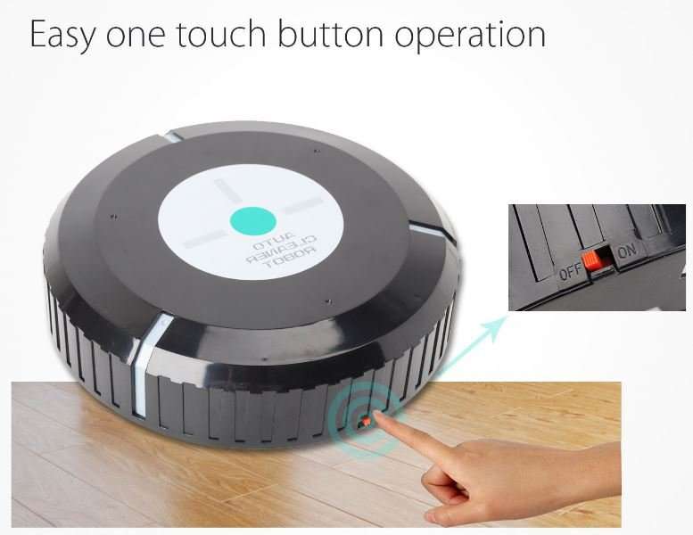 Automatic Microfiber Smart Robotic Mop - Sit back, relax, and let the Robotic Mop do the cleaning