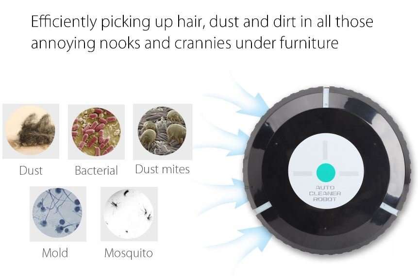 Automatic Microfiber Smart Robotic Mop - Sit back, relax, and let the Robotic Mop do the cleaning