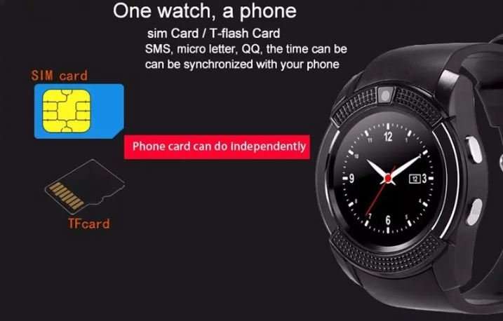 NEW Sporty Smart Watch Phone, SIM CARD, Bluetooth, Camera, Sleep Monitor, SD Card, Pedometer etc.