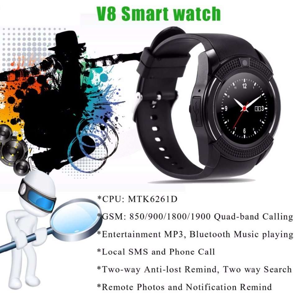 NEW Sporty Smart Watch Phone, SIM CARD, Bluetooth, Camera, Sleep Monitor, SD Card, Pedometer etc.