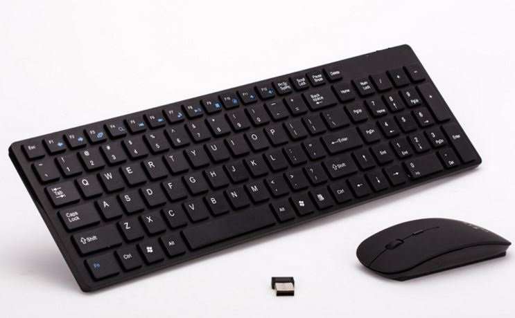 Super Slim 2.4 Ghz Wireless Keyboard, Mouse, Silicone Protective Skin & USB Receiver Combo