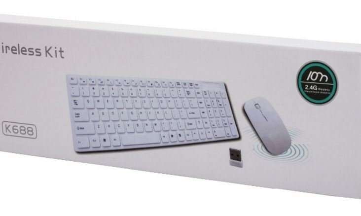 Super Slim 2.4 Ghz Wireless Keyboard, Mouse, Silicone Protective Skin & USB Receiver Combo