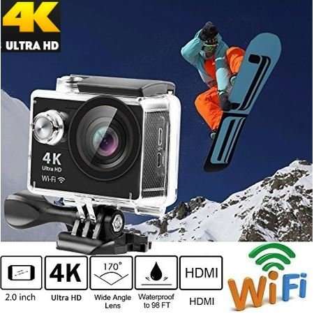 4K Ultra HD WIFI Action Sport DVR & Camera - HDMI, Waterproof, 170 Degree Wide Angle Lens & More