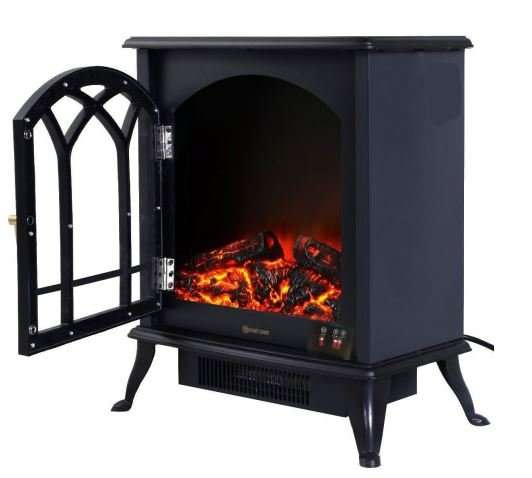 2000W Electric Fireplace Heater - Real Log Fire Effect With NO Mess OR Fuss
