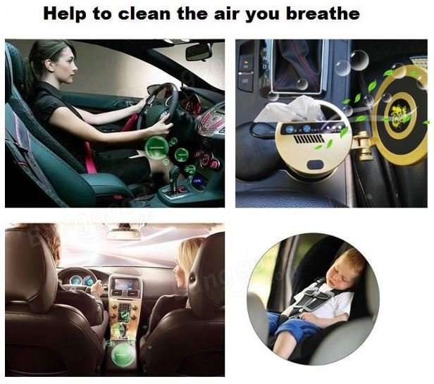 Multi-Function Vehicle Cup - 5V USB Interface, Phone Support, Self Purifier, Tissue cup, Fragrance