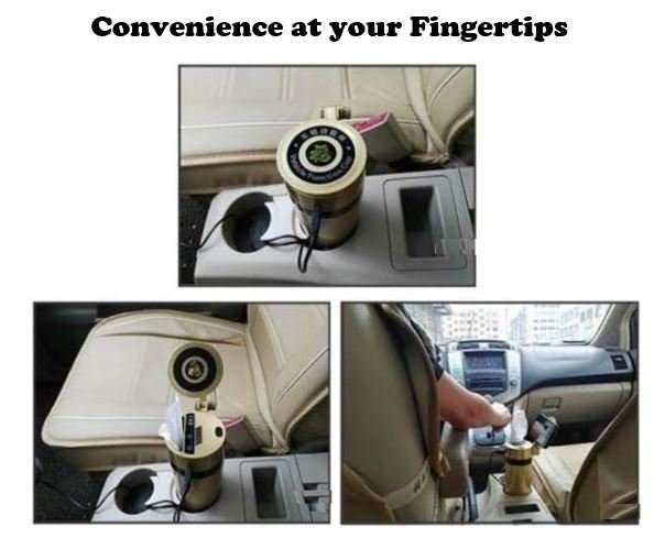 Multi-Function Vehicle Cup - 5V USB Interface, Phone Support, Self Purifier, Tissue cup, Fragrance