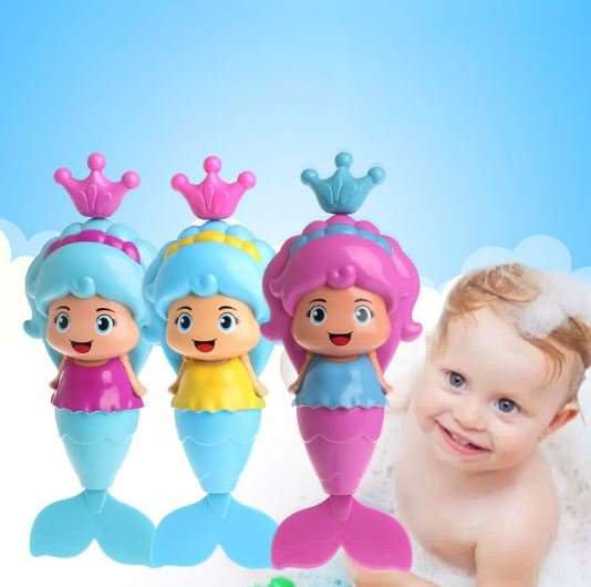 WOW!!! 8 Mermaid Pull and Swim Toys, Excellent For Movement Ability Developing During Bath Time