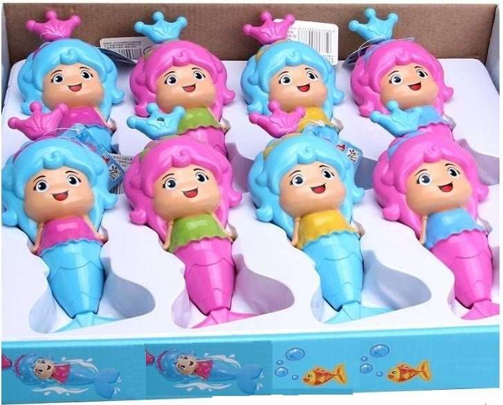 WOW!!! 8 Mermaid Pull and Swim Toys, Excellent For Movement Ability Developing During Bath Time