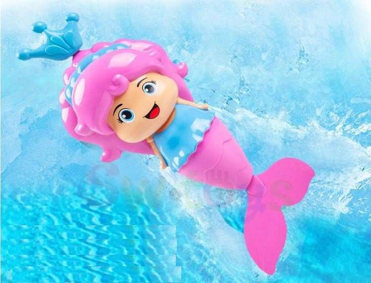 WOW!!! 8 Mermaid Pull and Swim Toys, Excellent For Movement Ability Developing During Bath Time