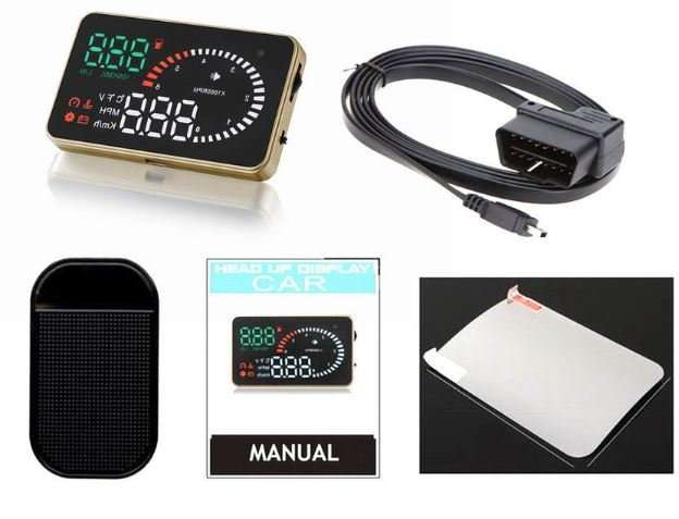 X6 HD LED Car HUD Head up Display Projector, OBDII Interface, Show Speed, Fuel Consumption, Temp....