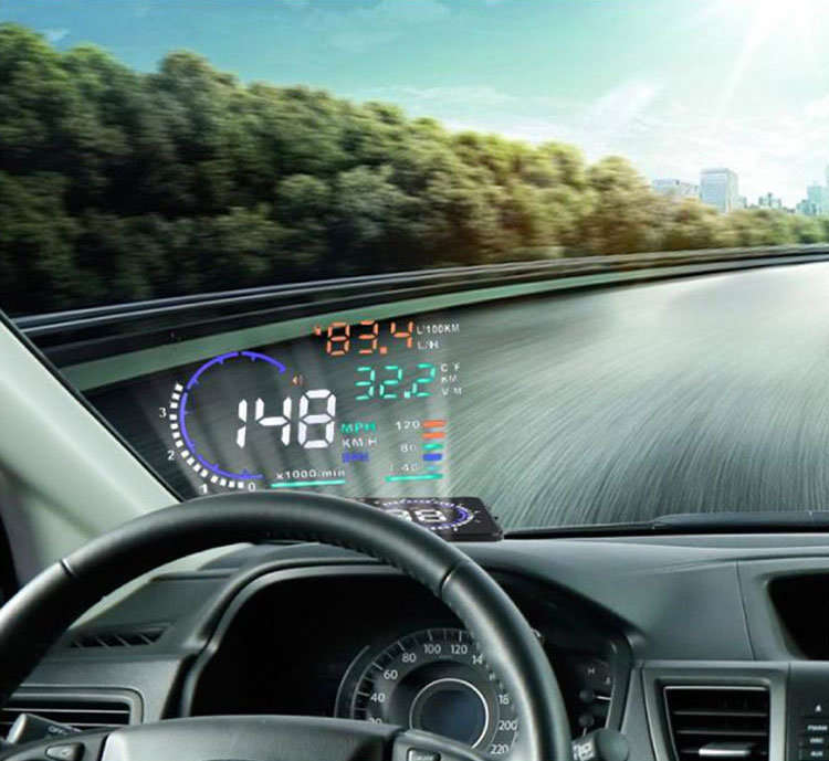 X6 HD LED Car HUD Head up Display Projector, OBDII Interface, Show Speed, Fuel Consumption, Temp....
