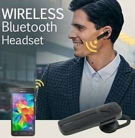 Bluetooth 4.1 Univeral Wireless Headset Ear-hook, Fully Compatible With All Bluetooth Enable Devices