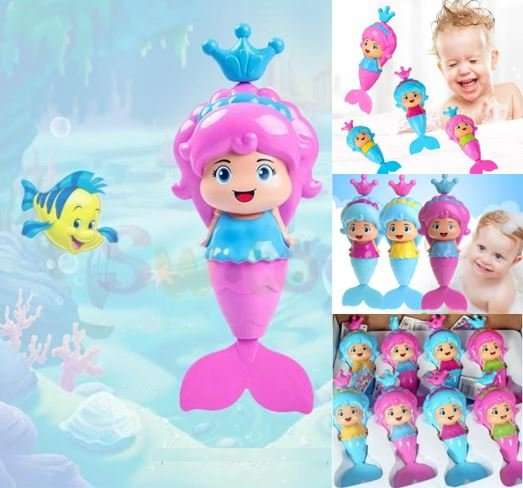 WOW!!! 8 Mermaid Pull and Swim Toys, Excellent For Movement Ability Developing During Bath Time