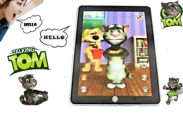 Kids Talking Tom Tablet - Answer questions, Repeat after you, Sing Songs, Tell Stories etc.