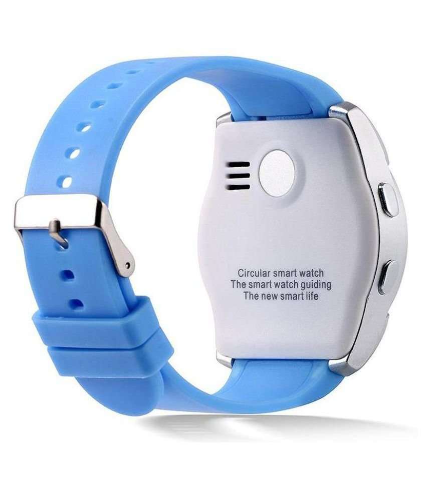 V8 Sporty Smart Watch Phone, SIM CARD, Bluetooth, Camera, Sleep Monitor, SD Card, Pedometer etc.BLUE