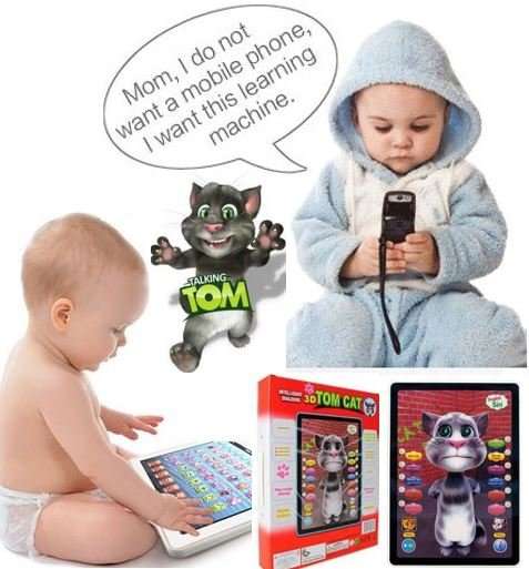 Kids Talking Tom Tablet - Answer questions, Repeat after you, Sing Songs, Tell Stories etc.