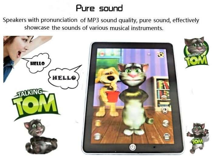 Kids Talking Tom Tablet - Answer questions, Repeat after you, Sing Songs, Tell Stories etc.