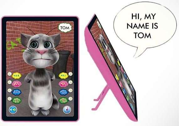 Kids Talking Tom Tablet - Answer questions, Repeat after you, Sing Songs, Tell Stories etc.