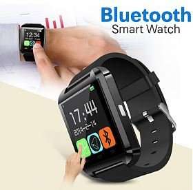 Bluetooth Smartwatch - iPhone, Android, Pedometer, Sleep Monitor, Drink Reminder etc - Black