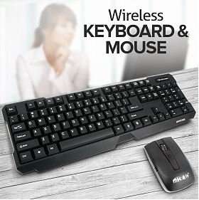 Super Slim 2.4 Ghz Wireless Keyboard, Mouse, Silicone Protective Skin & USB Receiver Combo