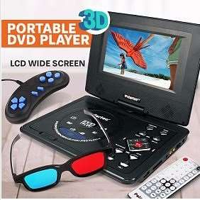 3D 9.8" Portable Colour EVD with TV Player, FM Radio, Card Reader, USB, 300 FREE GAMES and lots more