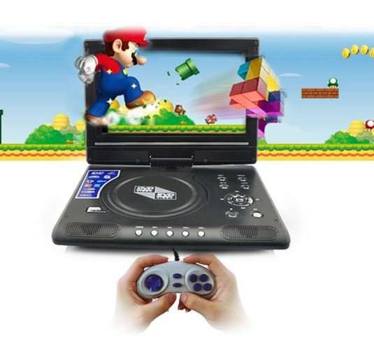 3D 9.8" Portable Colour EVD with TV Player, FM Radio, Card Reader, USB, 300 FREE GAMES and lots more