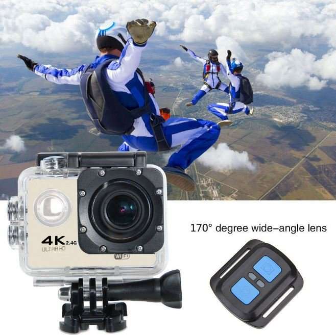 4K Ultra HD WIFI Action Sport DVR & Camera With REMOTE- HDMI, Waterproof, 170 Degree & More
