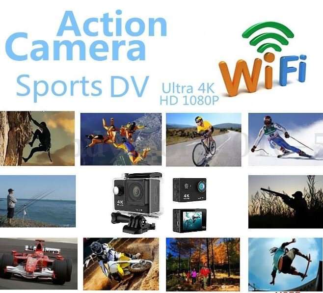 4K Ultra HD WIFI Action Sport DVR & Camera With REMOTE- HDMI, Waterproof, 170 Degree & More