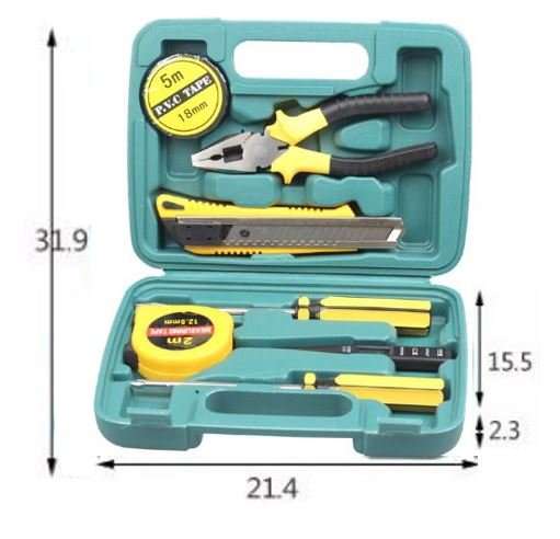 8 Piece Combination Tool Set - Quality Carbon Steel Tools All Compact in a Case