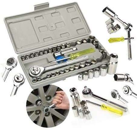 40 Piece Combination Socket Wrench Set - All You Need, Compact in a Case