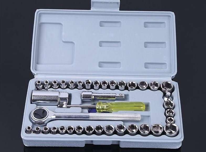 40 Piece Combination Socket Wrench Set - All You Need, Compact in a Case