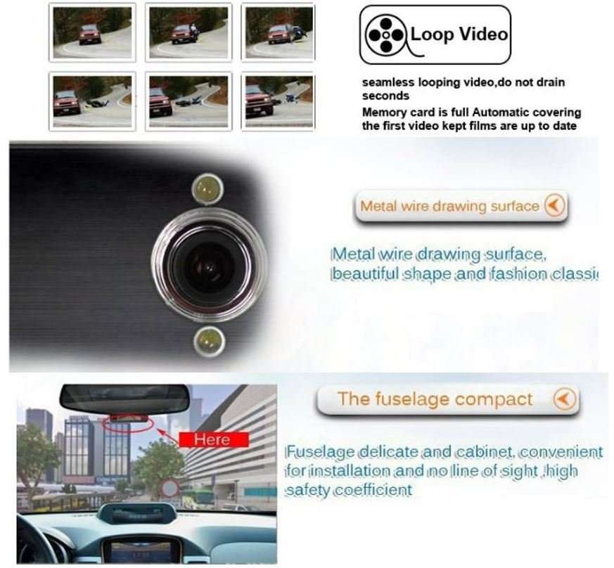 2.4" Full HD DVR Camera & Cam Recorder For Vehichle, Motion Detection. G-Sensor, Night Vision