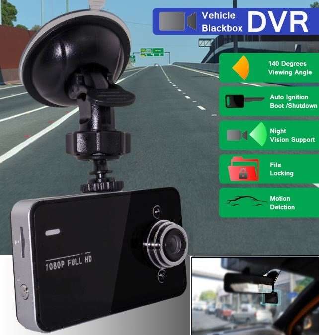 2.4" Full HD DVR Camera & Cam Recorder For Vehichle, Motion Detection. G-Sensor, Night Vision