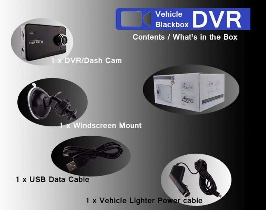 2.4" Full HD DVR Camera & Cam Recorder For Vehichle, Motion Detection. G-Sensor, Night Vision