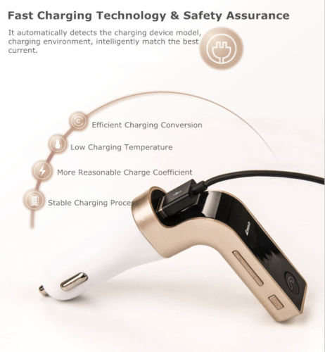 LED Bluetooth Car Kit, Charger FM Transmitter With MP 3, Handsfree Calls, Dual USB For Phone, Tablet