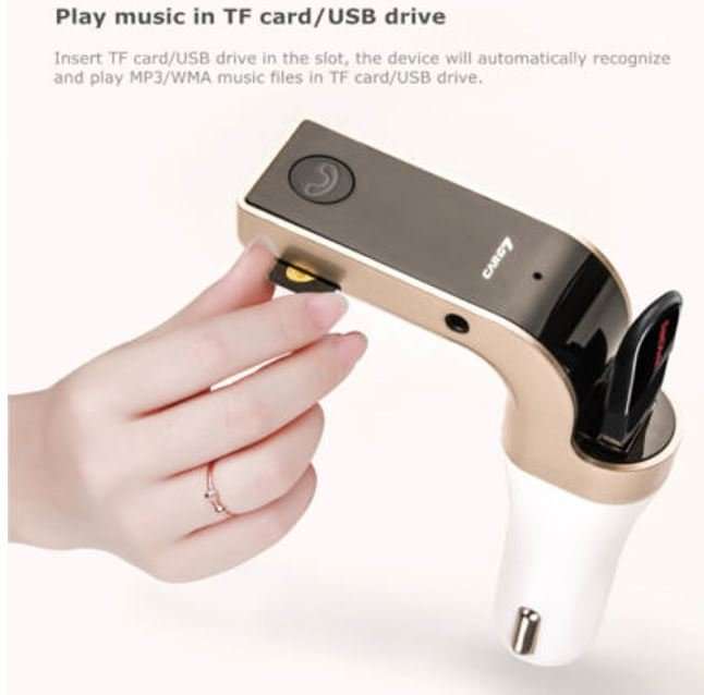 LED Bluetooth Car Kit, Charger FM Transmitter With MP 3, Handsfree Calls, Dual USB For Phone, Tablet