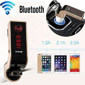LED Bluetooth Car Kit, Charger FM Transmitter With MP 3, Handsfree Calls, Dual USB For Phone, Tablet