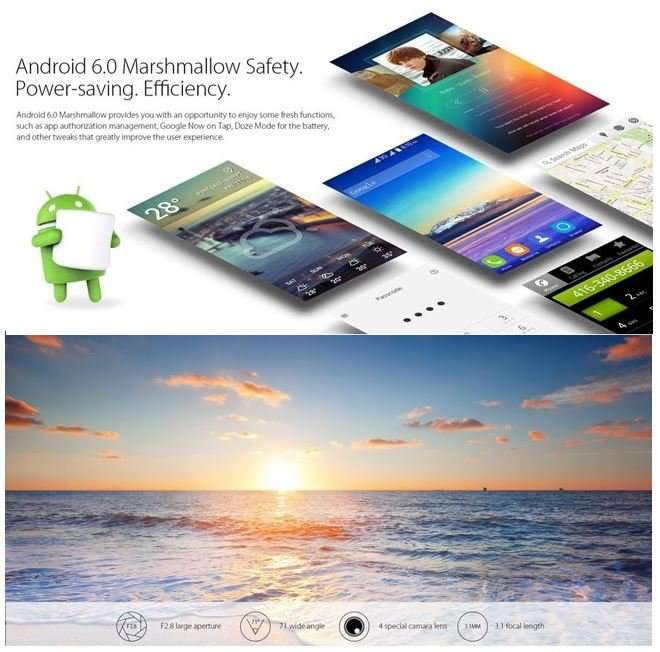 M8 QUAD CORE, ANDROID 6.0, 8GB WCDMA 3G Smartphone - Dual Sim, 5MP Camera, G Sensor, GPS etc