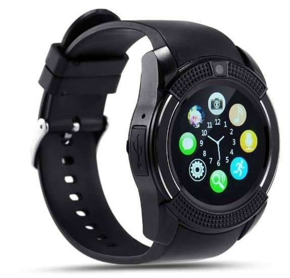 V8 Sporty Smart Watch Phone, SIM CARD, Bluetooth, Camera, Sleep Monitor, SD Card, Pedometer etc.